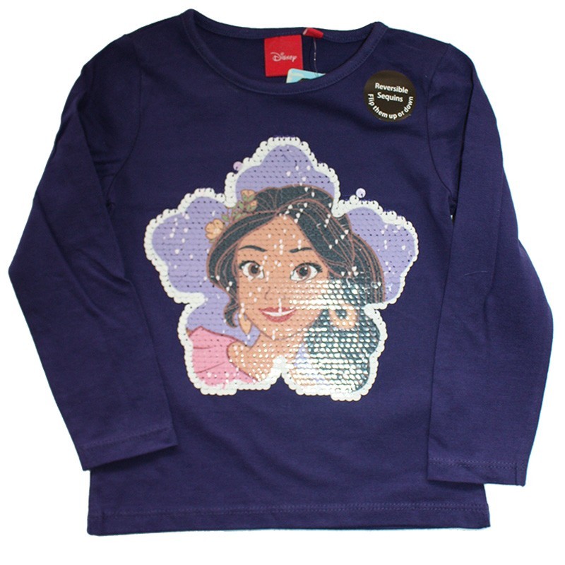 Disney Elena Of Avalor Μακρυμάνικο Μπλουζάκι Για Κορίτσια με ματ παγιέτα που αλλάζει σχέδιο(RH1203A)