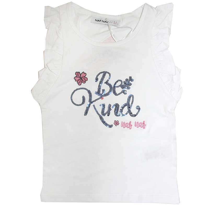 NAF NAF αμάνικο μπλουζάκι για κορίτσια (NNSE1060WHITE)