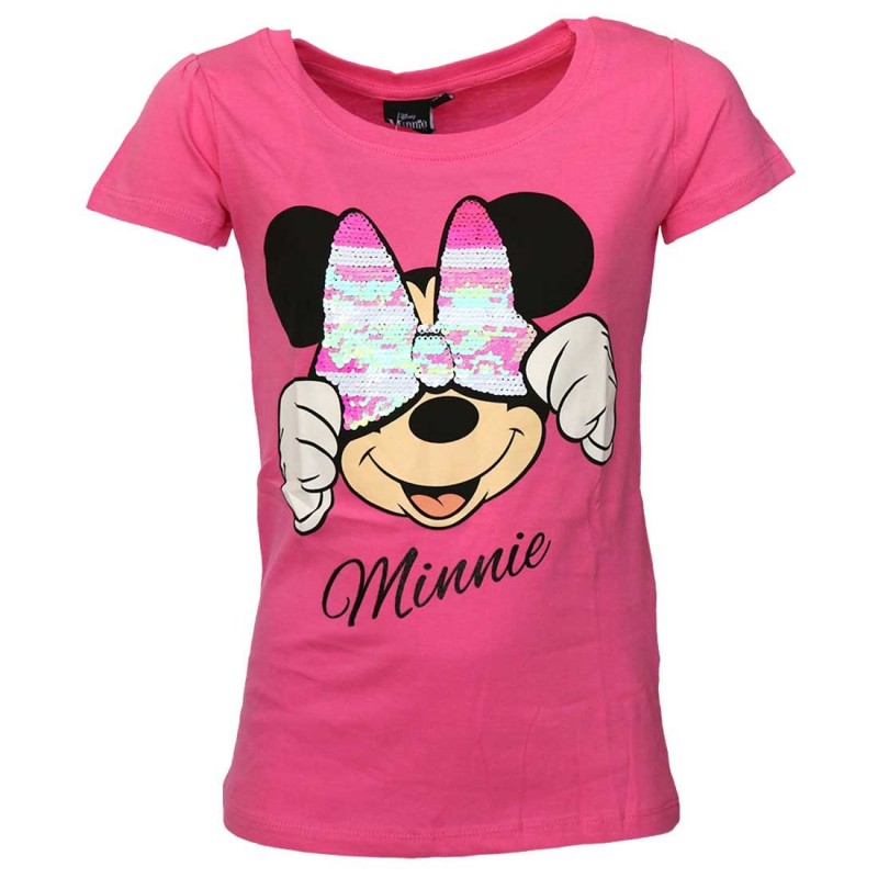 Disney Minnie Mouse Κοντομάνικο Μπλουζάκι για κορίτσια με παγιέτα που αλλάζει σχέδιο (DISM 02027FUX)