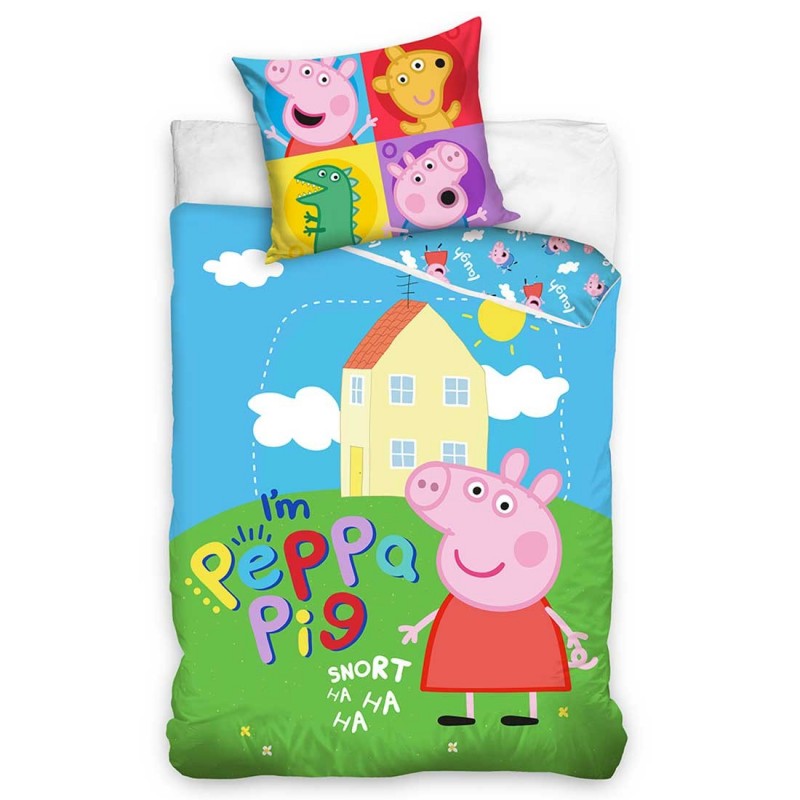 Peppa Pig Παιδικό Σετ Παπλωματοθήκη 150x210εκ. + 50x70εκ. (pp213001-11)