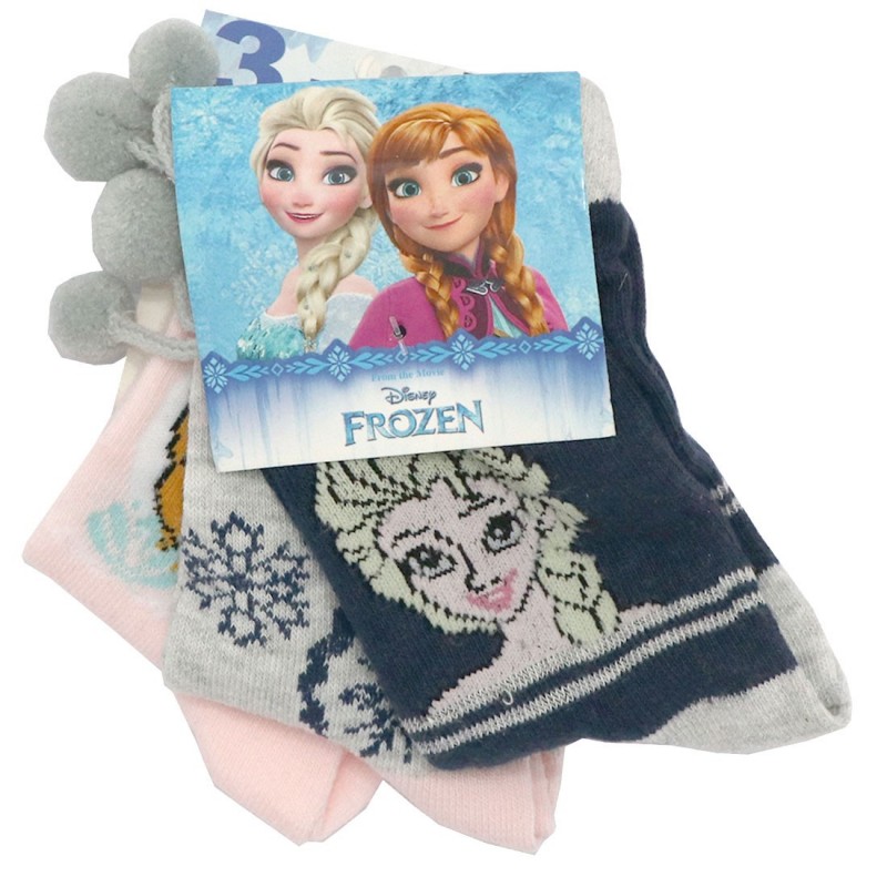 Disney Frozen παιδικές κάλτσες για κορίτσια σετ 3 (RH0736 D)