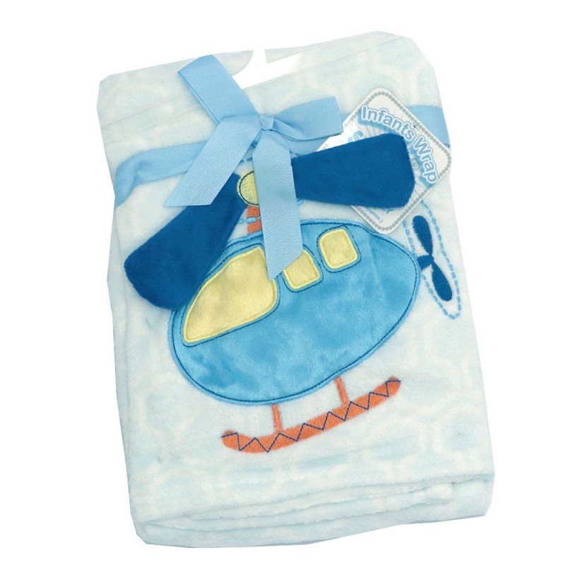 Βρεφική κουβέρτα αγκαλιάς Fleece Coral  (FBP77 Blue)