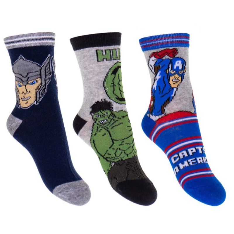 Marvel Avengers Παιδικές Κάλτσες Για αγόρια σετ 3 ζευγάρια (HU0615 B)