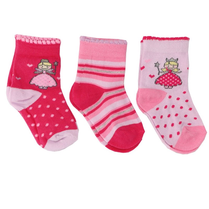 Βρεφικές Κάλτσες για κορίτσια σετ 3 (44B895)