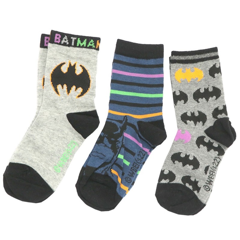 Batman παιδικές κάλτσες σετ 3 ζευγάρια (EV0617 grey)