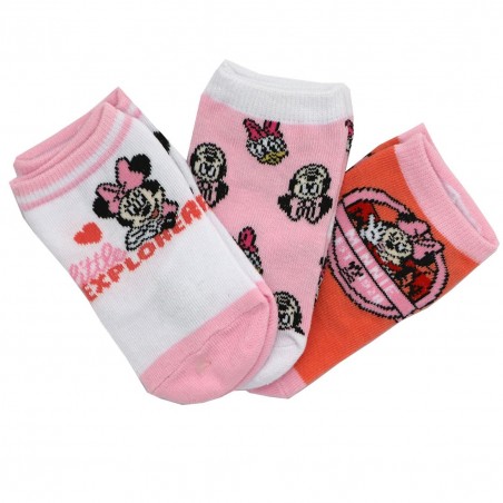 Disney Baby Minnie Mouse βρεφικές κάλτσες σετ 3 ζευγάρια (EV0690 white)