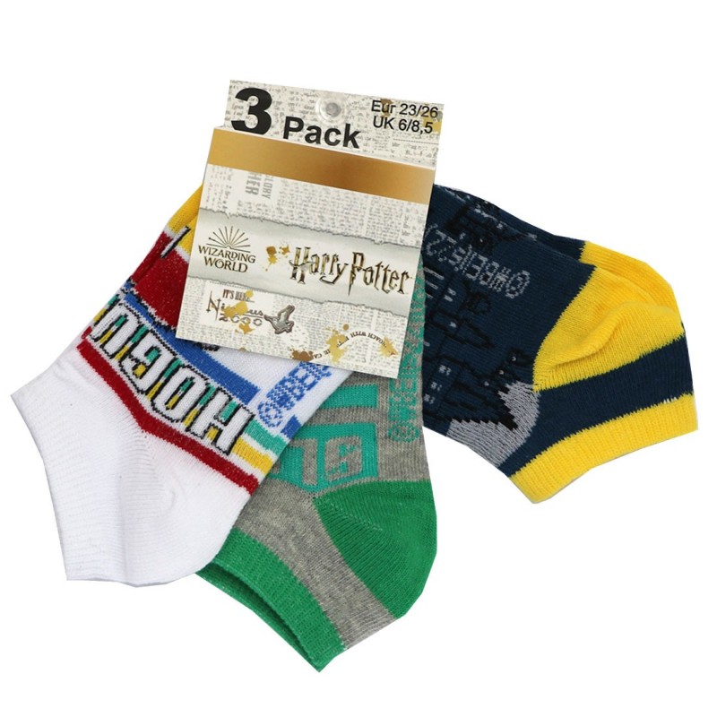 Harry Potter παιδικές κοντές κάλτσες σετ 3 ζευγάρια (EV0632)