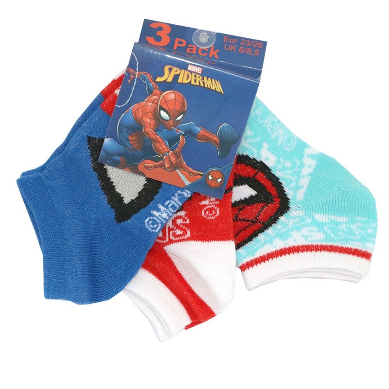 Marvel Spiderman παιδικές κοντές κάλτσες σετ 3 ζευγάρια (EV0637)